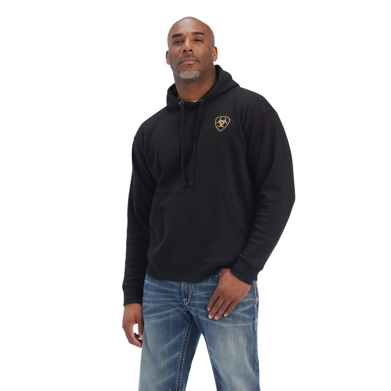 Ariat Sweatshirt Herren - Camo Flag Schwarz ( UNJLX-9251 )